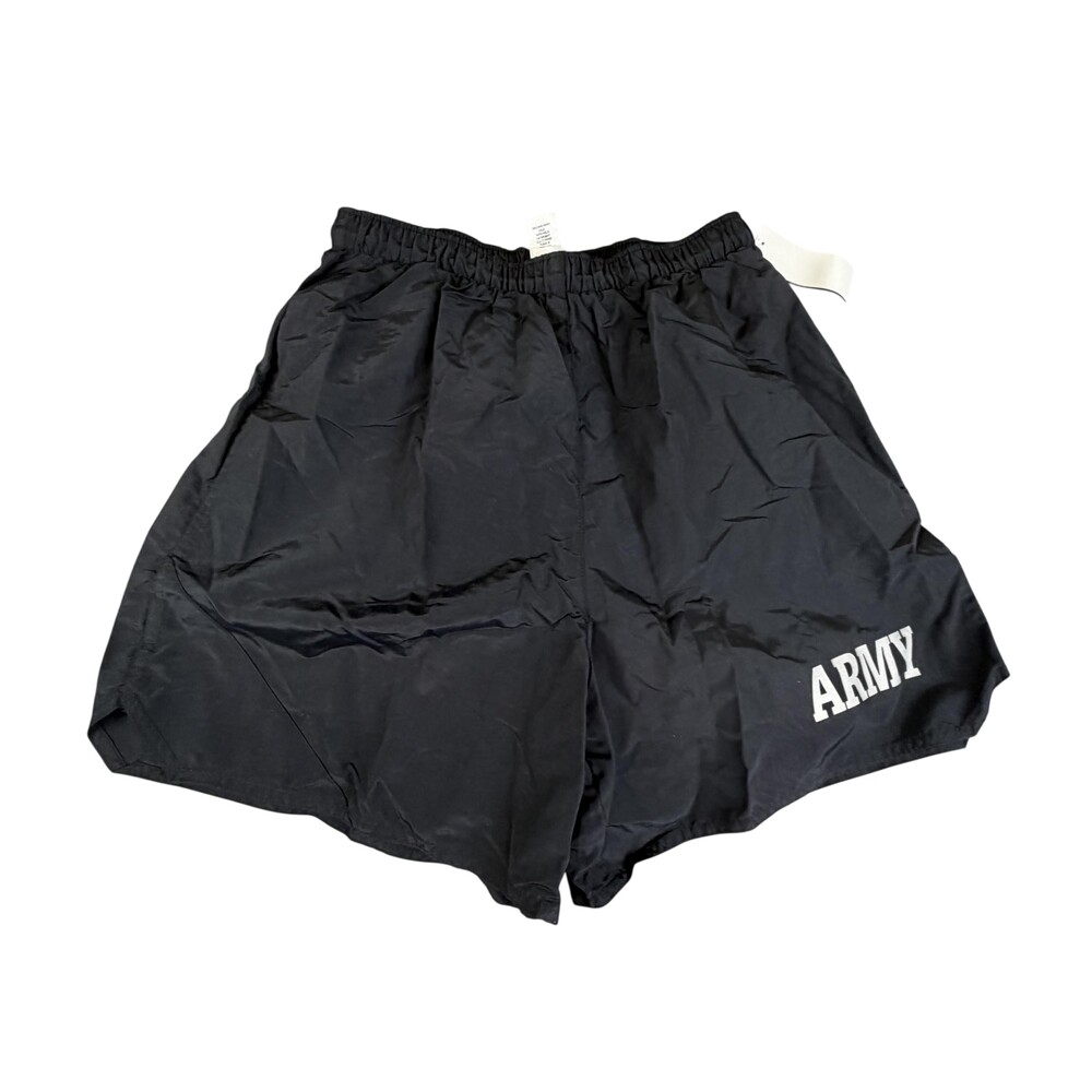 Soffe Trunks Shorts Womens Medium 27x5 Black Nylon Lined Army PT Training Run